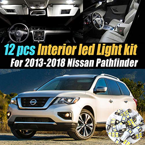 Kit de 12 focos LED para interior auto 6000k blanco miniatura 1