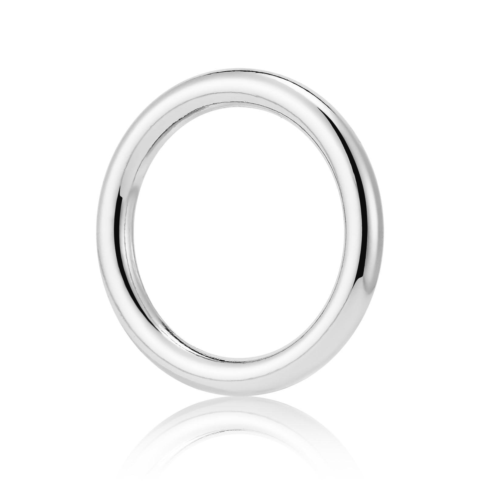 DEVPSISR 15pcs Metal Seamless Welded O Rings,Multi-Purpose O-Ring Hardware for Crafts Dog Collar Macrame Rings,Silver,1 inch