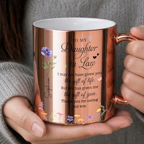 Taza metálica personalizada para nuera 11 onzas miniatura 4