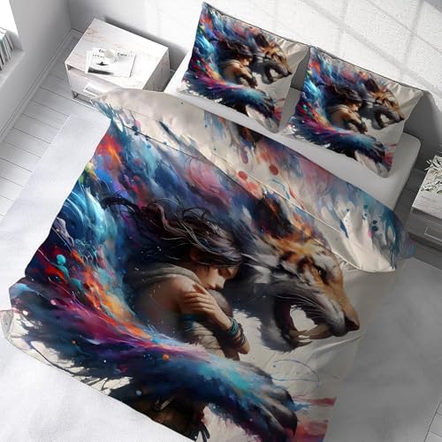 Housse de Couette Super Doux et Respirante 200x200 cm avec Fermeture Éclair Invisible