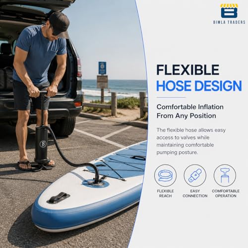 Image of Btag Heavy-Duty Manual Pump | Portable Hand Air Pump for Inflatable Toys, Bikes, Balls & Household Use