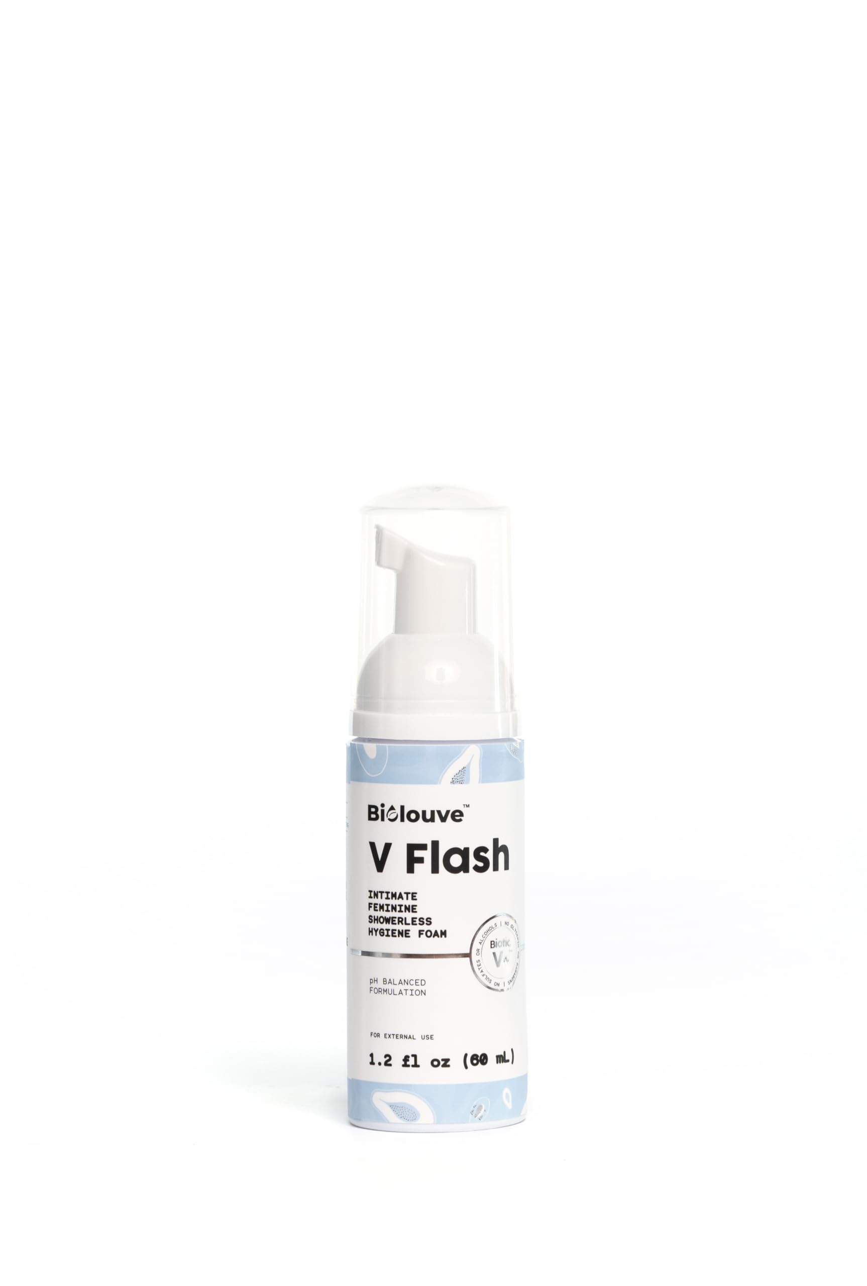 V Flash Showerless Feminine Intimate Wash, pH Balanced, Hydrating, and Non-irritating (1.2oz)