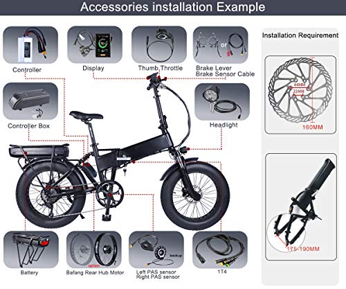 Bafagn 48V 750W Ebike Conversion Kit For All Kinds Of Bikes 20" 26" Rear Wheel Brushless Hub Motor Fat Tire Electric Bicycle Conversion Kit With Lcd Display And Optional Battery #TOP6