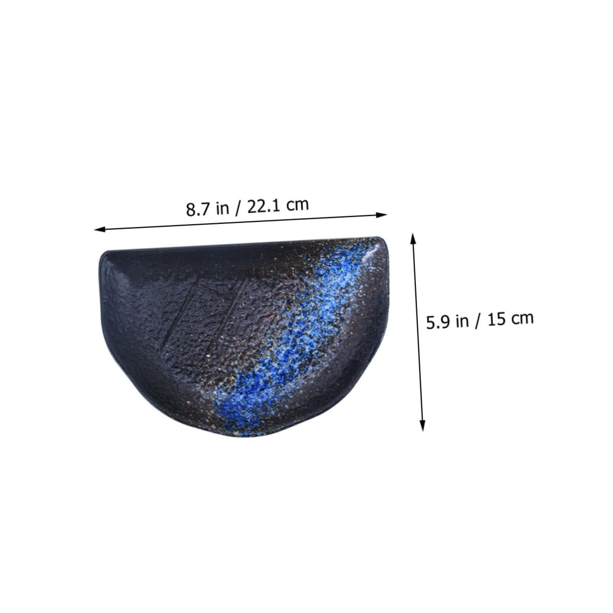 Cabilock 1Pc Creative Shaped Dessert Plate Stylish Blue Ceramic Snack Tray for Sushi for Home Restaurant Use Versatile and Easy to Clean Option