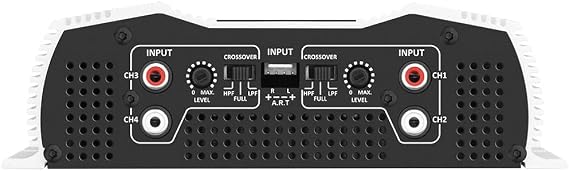 Taramps DS 800x4 1 Ohm 800 Watts RMS 4-Channel 200x4 RMS, Class D, Full Range, Crossover High / Low Pass Fixed, Bridgedable Car Audio Amplifier, White
