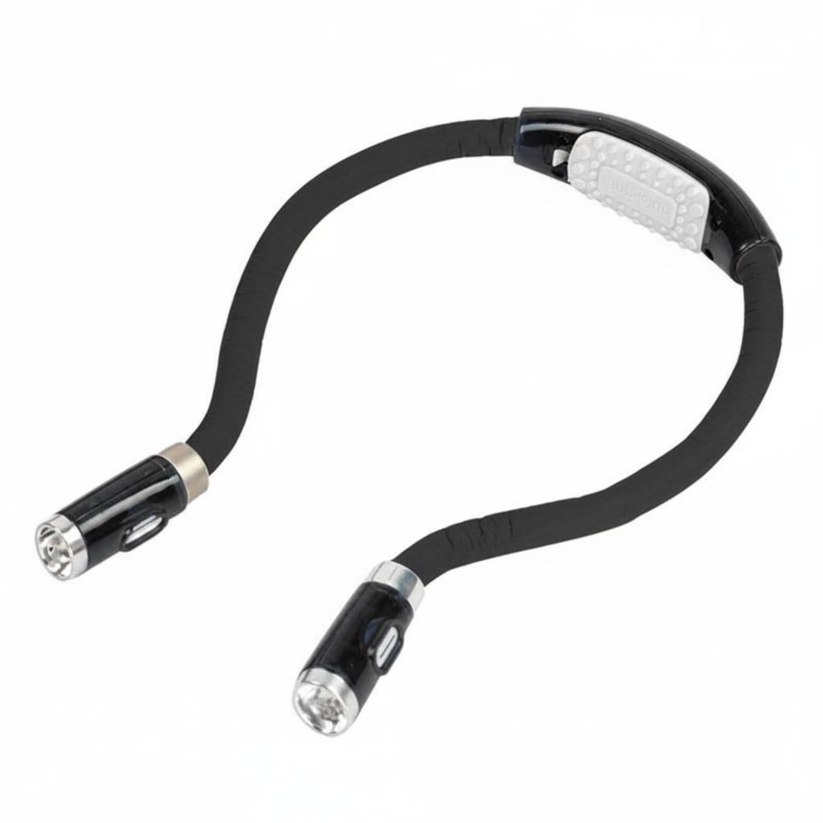 Lightweight Flexible LED Neck Light Rechargeable Handsunrestricted Neck Light Adjustable Wearable Reading Lamp for Night Runners, Hikers, Campers, Caving, Outdoor, Black-image-44