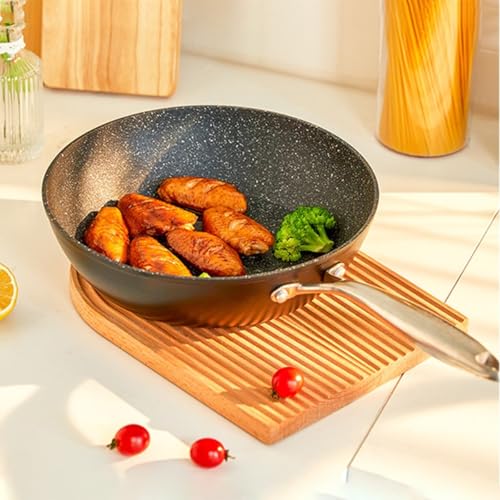 Wok de acero al carbono 28 cm con tapa plana miniatura 7