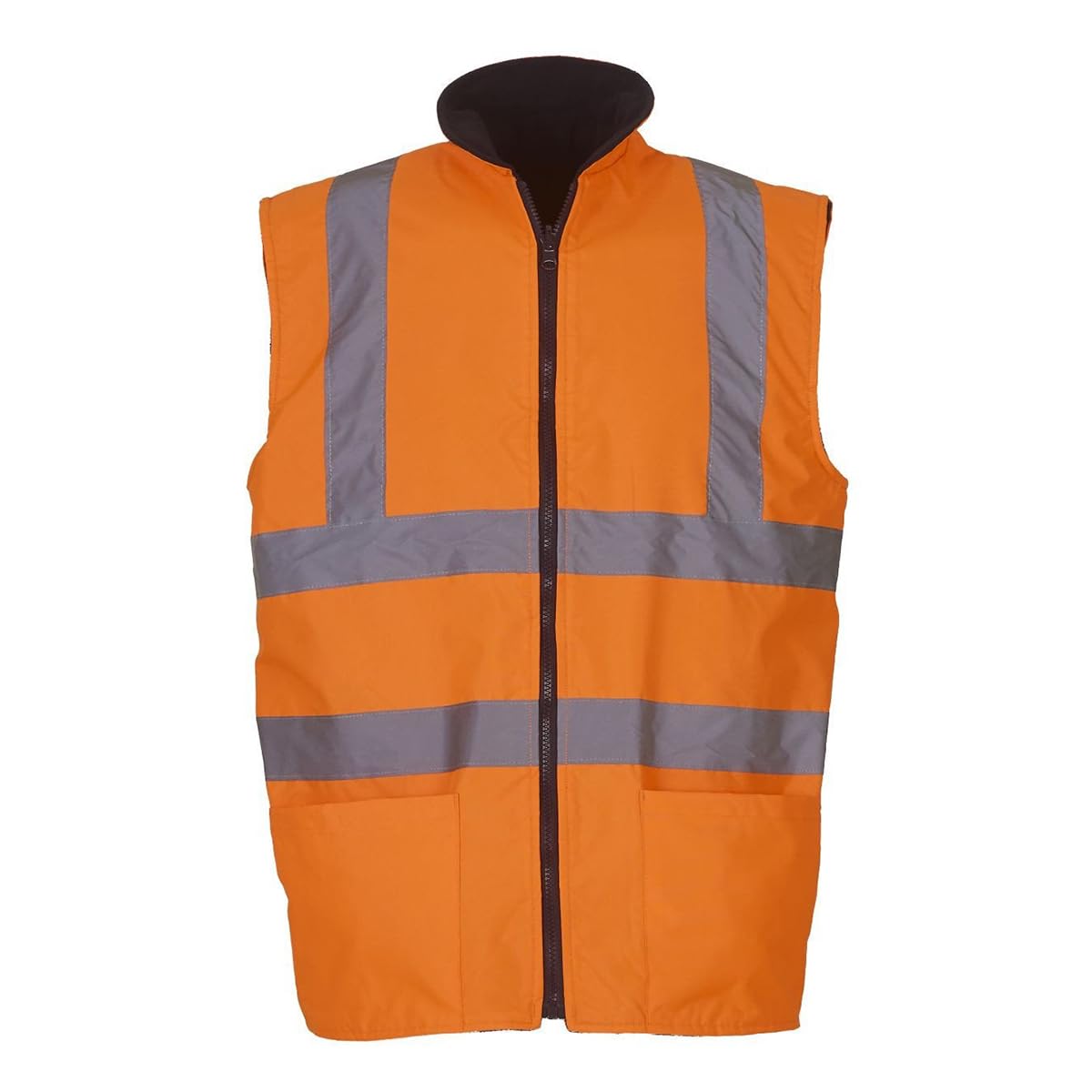 YOKO - Gilet polaire haute visibilité - Homme (Lot de 2) (M) (Orange haute visibilité)