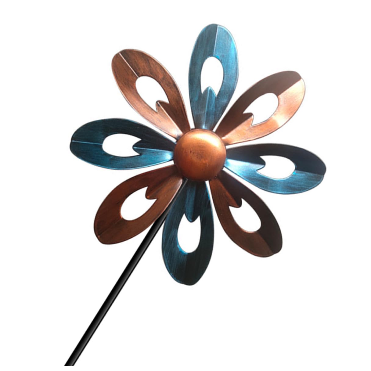 SHINEOFI Girandola Vento in Ferro per Decorazione Giardino Esterno, Facile da Usare Design Unico e Rotazione Automatica al Vento per Cortile e Prato