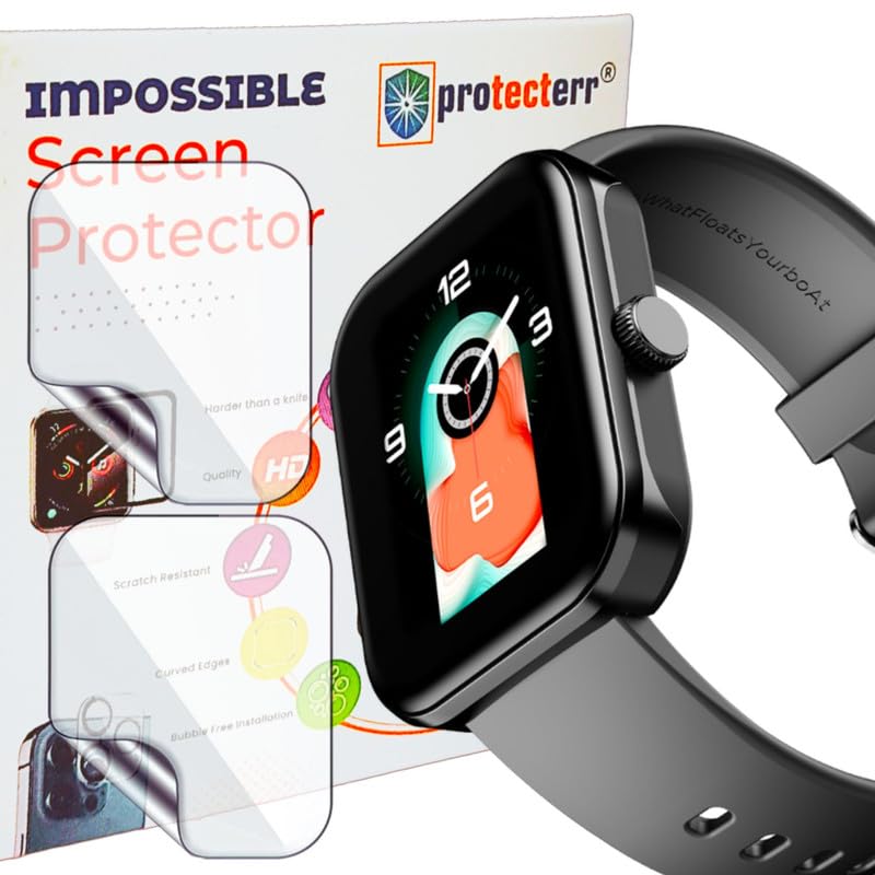 Image of Screen Protector Guard For Boat Ultima Call Max (2.0 inch inch) Smartwatch (2 pack) - 9H Hardness, Unbreakable TPU Film (NOT A TEMPERED GLASS)