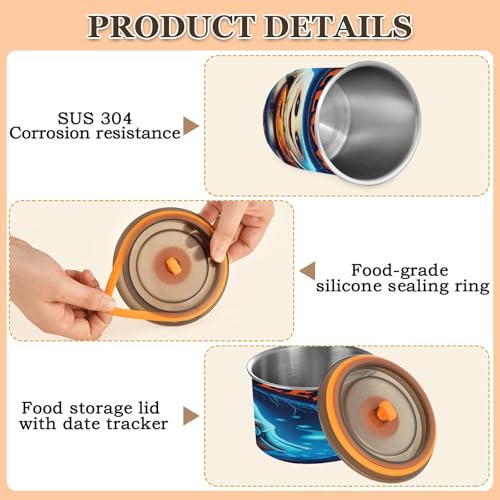 Envase hermético de acero inoxidable para café de 17 oz miniatura 4