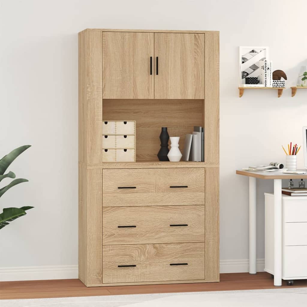 vidaXL Witrynka, dąb sonoma, materiał drewnopochodny