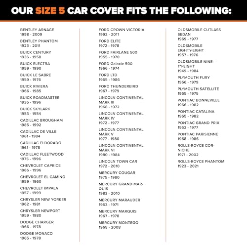 Image of Budge Ultra Duro Car Cover, 3-Layer UV & Water Resistant Outdoor Protection, Fits Cars up to 264 inch, Gray, Size D-5