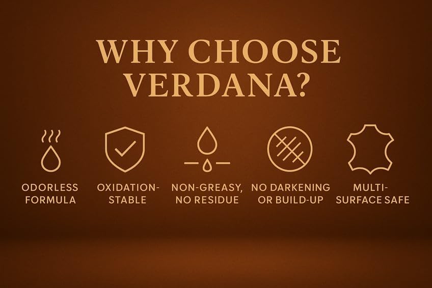 Verdana Leather Conditioner Oil – 8 Fl Oz – Plant-Based, Non-Toxic Leather Conditioner for Couches, Car Seats, Boots, Shoes, Jackets & Purses – Natural, Odorless Conditioning Oil - Image 6