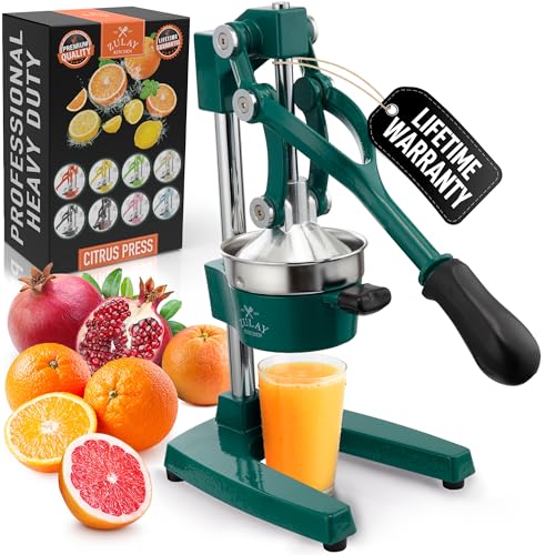Image of Zulay Kitchen Cast Iron Juicer - Heavy Duty Manual Juicer with Detachable Strainers for Easy Cleaning, Orange Juice Press for Citrus Fruits, Perfect for Bartenders, Juice Lovers & Health Enthusiasts