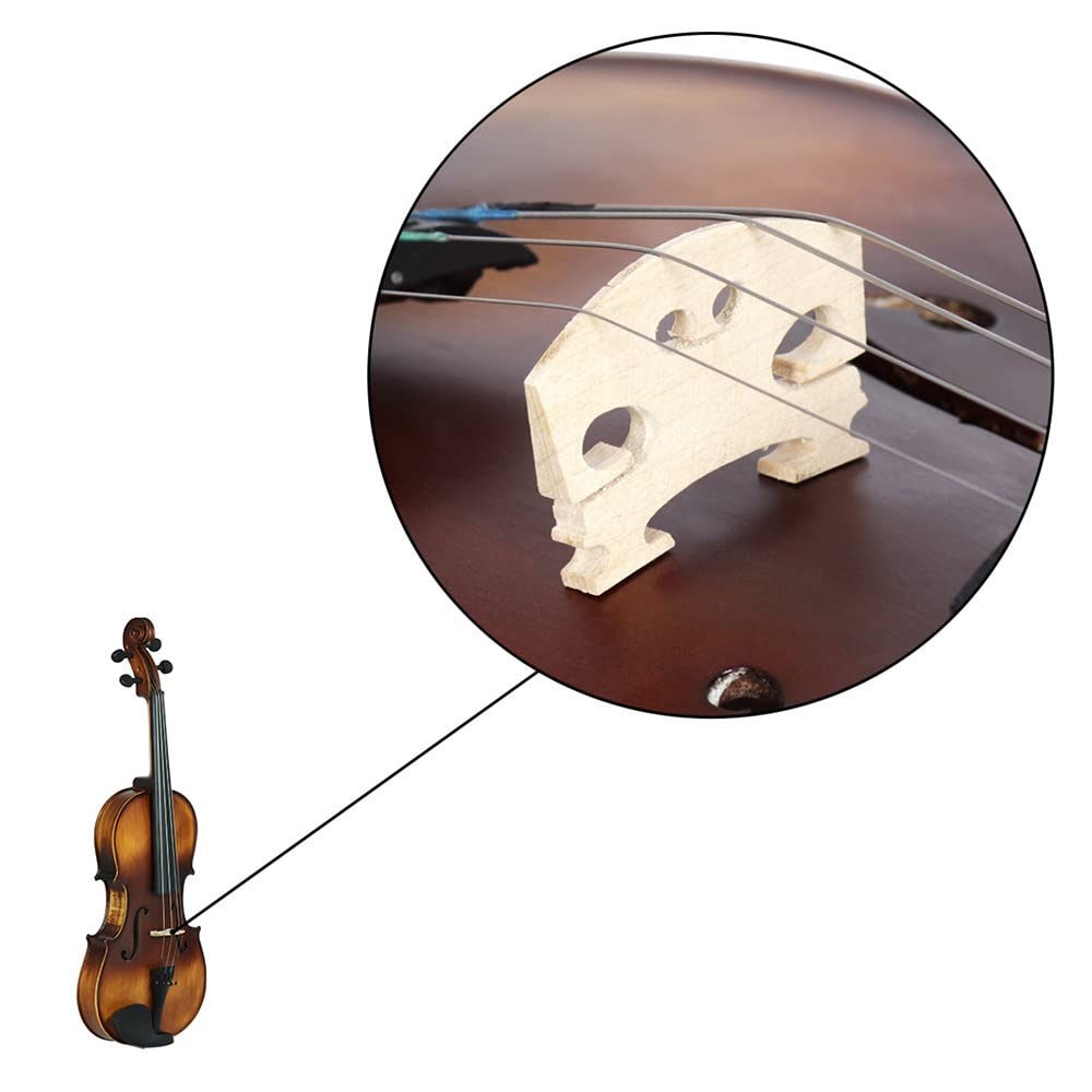 Viola in Legno Massello di Abete E Accessori in Mogano, Violino per Principianti in Legno Massello per Adulti, Strumenti Musicali A Corda, con Custodia Rigida, Spalliera,