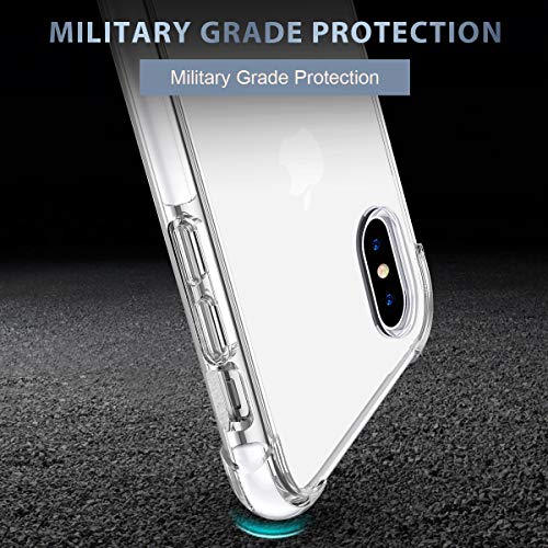 Mateprox Iphone Xs Max Case Clear Hybrid Tpu Hard Cover With Thin Shockproof Bumper Protective Case For Iphone Xs Max 6.5'' (Clear White) #TOP2