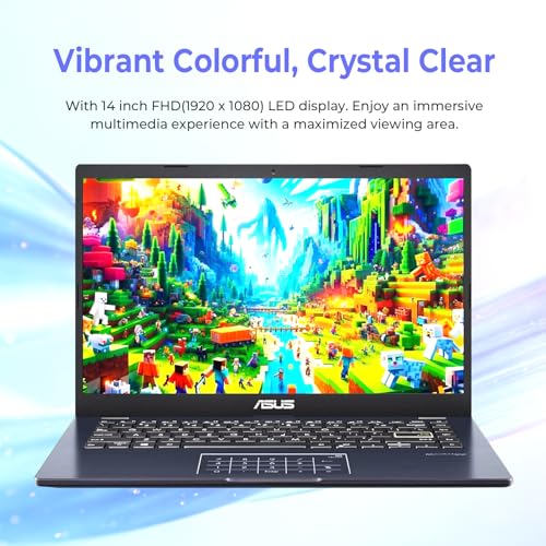Image of ASUS 14 inch Vivobook Laptop • Intel Processor • FHD Display • 4GB RAM • 64GB eMMC + 1TB Cloud Storage • 2026 Edition • WiFi • Bluetooth • HD Webcam • Windows 11 • Thin & Portable