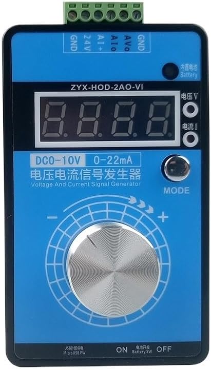 COKYIS High-precision handheld 0-5V-10V voltage 0.4-20MA current signal generator process calibrator，Only USB/DC24V power supply