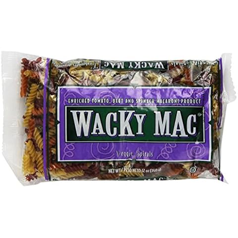 Wacky Mac, Enriched Tomato, Beet & Spinach Macaroni, Veggie Spirals, 12oz Bag (Pack of 4) Cover