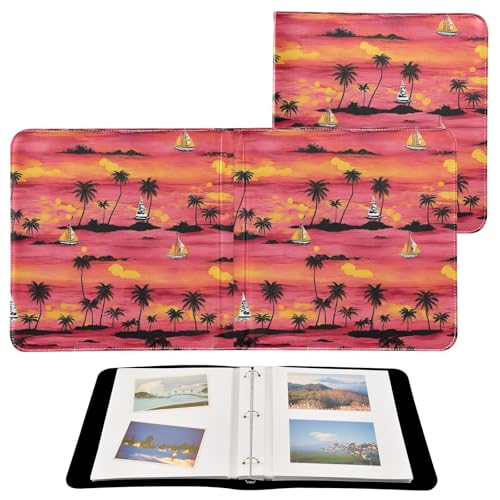 Álbum de fotos autoadhesivo FLildon Scrapbook Album con cubierta de cuero PU, 40 páginas, 3 anillas, tamaño 11.8 x 11.2 pulgadas miniatura 2