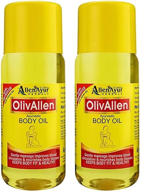 - hephboard ALLEN AYUR HERBALS Olivallen Ayurvedic Body Oil (500Ml X 2)