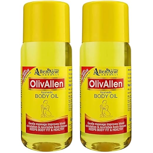 Ayur Herbals Olivallen Body Oil - 500ml x2