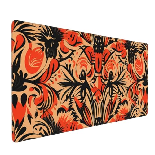 Tapis de souris XXL étanche avec bords cousus pour clavier et pc