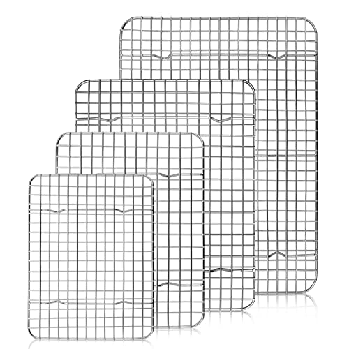 Buy Baking Cooling Racks Set of 4, P&P CHEF Stainless Steel Cooking Grid Rack for Home Kitchen