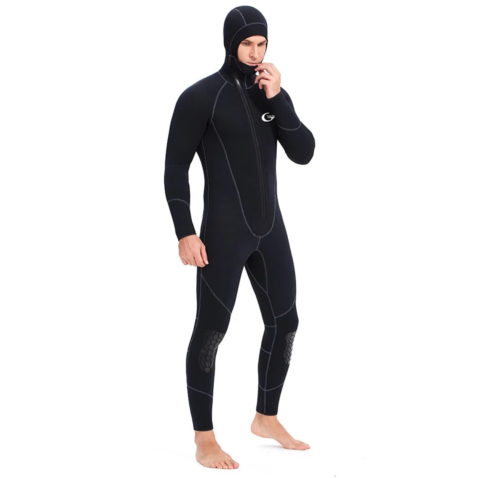 Traje de Buceo Traje de Neopreno 7MM for Adultos for Mantener el Calor, Traje Buceo Cuerpo Completo con Capucha, Surf, Caza submarina, natación