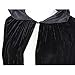 BIGXIAN Kids Hooded Velvet Cloak Halloween Christmas Cosplay Fancy Cape Black