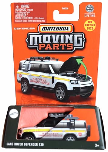 Matchbox Land Rover Defender 130 partes móviles miniatura 1