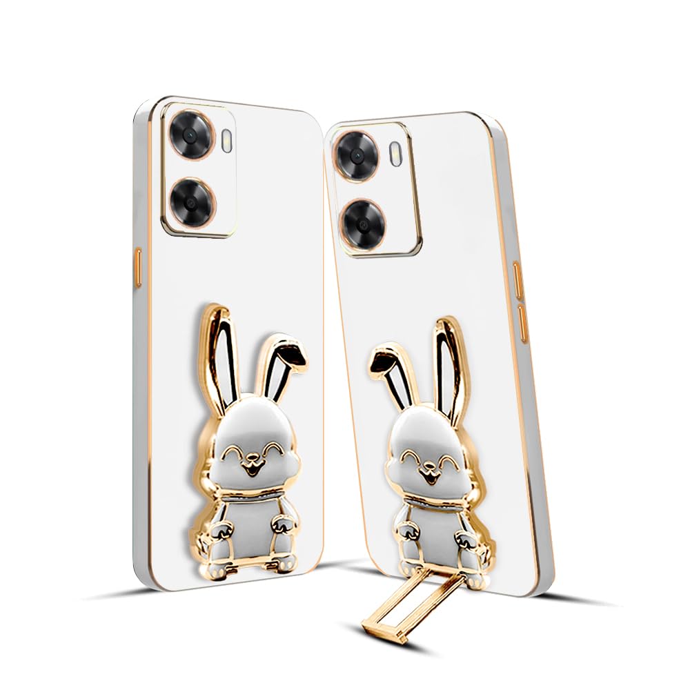 KARWAN®️ 3D Bunny with Folding Stand Back Cover Case Compatible for Oppo A96 | Slim electroplated case | Stand case | Soft TPU | Space Astro Theme | Camera Protection-Blue (B0CGNVZW3T) Amazon Price History, Amazon Price Tracker