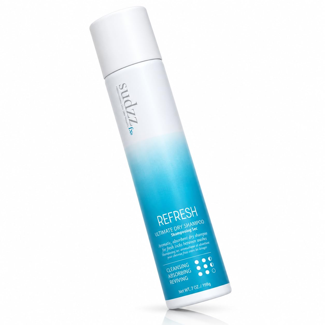 SUDZZFX Refresh Ultimate Dry Shampoo for Women - Waterless Shampoo - for Most Hair Types - Absorbs Excess Oil - Adds Light Volume & Texture - Color Protection 7.0 Fl Oz