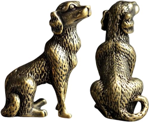 Statue chien gardien en laiton massif : l'artisanat d'art pour votre décoration de bureau
