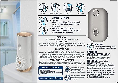 Glade Automatic 1 Holder + 3 Aqua Waves Refills - 18.6 Ounce