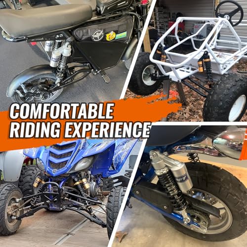 Image of GZYF 320mm 12.6 inch Universal Shock Absorbers Rear Suspension for HONDA for Suzuki for Kawasaki for Yamaha Go Kart ATV Dirt bikes,Silver Black