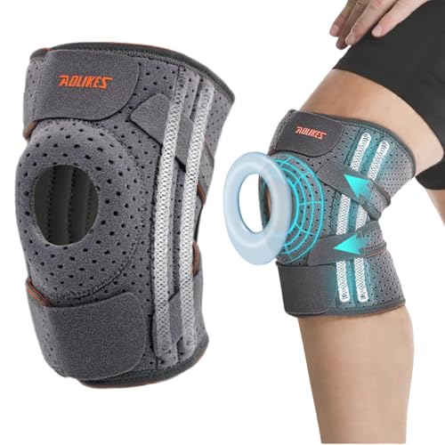 MuSylonz Knee Support for Men & Women, دعامة الركبة, Adjustable Straps Knee Support with Patella Pad & Side Stabilizers, Compression Knee Braces for Meniscus Tear, ACL, Runner, Workout