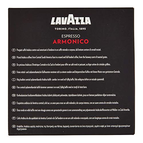 Lavazza Armonico Dark Roast Coffee Capsules Compatible with Nespresso® Original* Machines (Pack of 100)