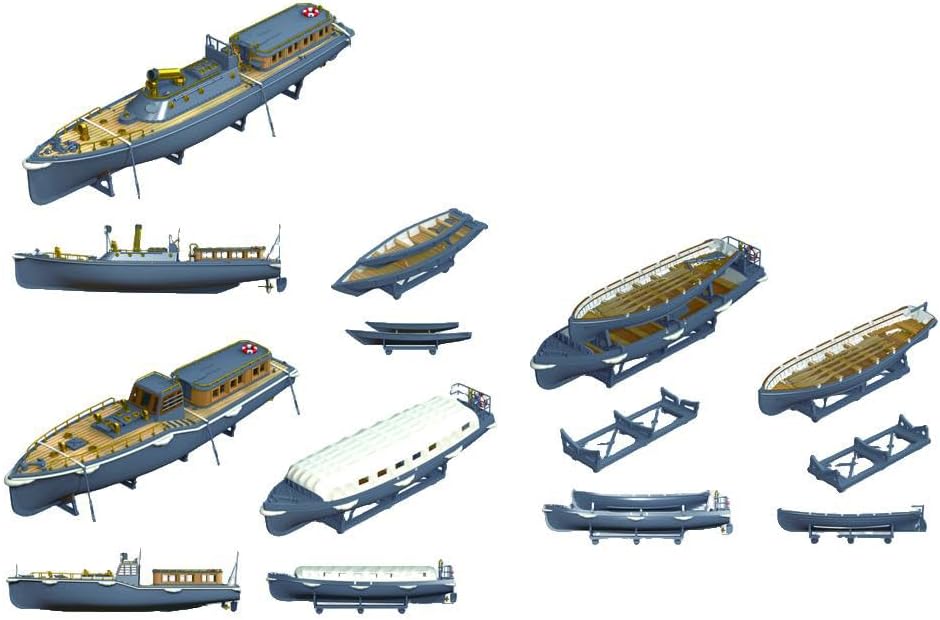 MRY-SFW Rainbow Unpainted 1/700Detail Up IJN Yamato Class Boats Set [3DP+PE+Decal]