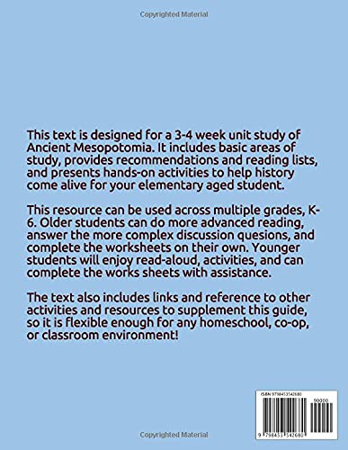 Ancient Mesopotamia Unit Study for grades K-6: Ancient History Thematic Unit Lessons and Worksheets for Elementary Students (Writing Curriculum) - Image 2