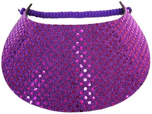 Sequin Coil Visor/Purple/Red Hat Ladies Society