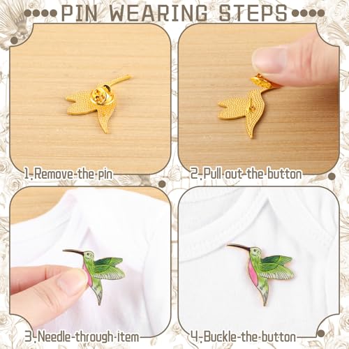 Image of Yinkin 24 /48 Pcs Bird Enamel Brooch Colorful Bird Lapel Pin Animal Brooches Cute Lapel Pin for Women Jewelry Pin Dress Accessories Mother's Day Birthday Gift