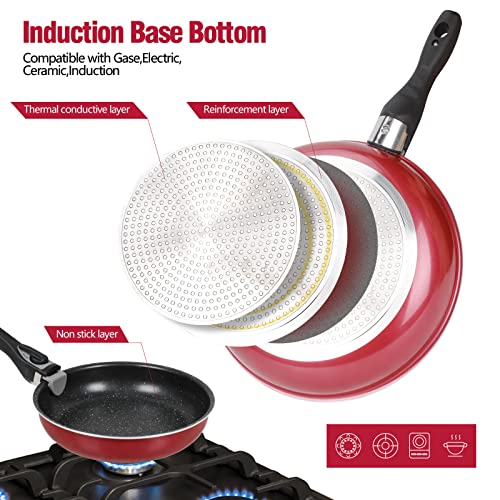 Midyb Kitchen Nonstick Frying Pan, Removable Handle Cookware Set, 10.2" And 11.6" Aluminum Non Stick Skillet For Home, Dishwasher & Oven Safe, Pfoa Free #TOP5