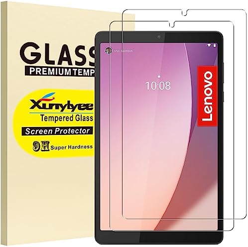 XunyLyee 2 Pack, Screen Protector for Lenovo Tab M8 (8.0 Inch) Tempered Glass Easy Installation