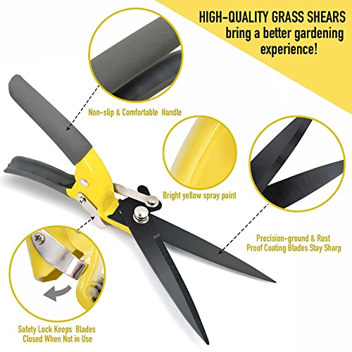 Byhagern Upgraded Grass Shears, Hand Grass Clippers thumb #2