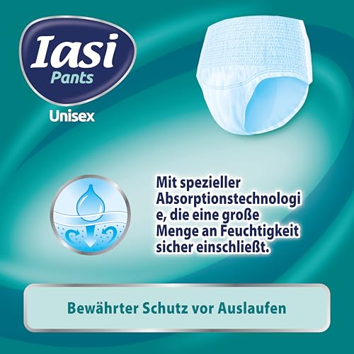 IASI Unisex-Pants mit hohem Schutz, 10 Einweghosen Größe XXL, Saugfähigkeit EXTRA, 10 Stück