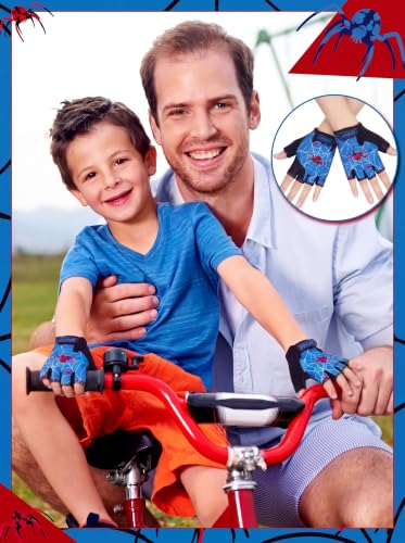 Image of Boao 3 Pairs Kids Half Finger Bike Gloves