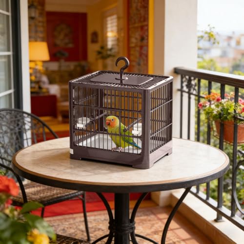 Cage à oiseaux de voyage portable pour sorties de petits oiseaux - 5