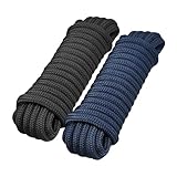 TetherTite Boat Dock Lines 5/8 Inch 20/25/30 Ft,Double Braided Nylon Boat Dock Lines with Loop, Mooring Line Marine Rope (5/8“*20.3’)